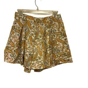 Fate Paisley Shorts Yellow Size Medium